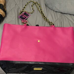 Pink and Black Juicy Couture Tote Bag